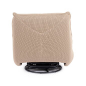 Fotoliu recliner otel negru textil ivoire Gitta 88.5x107x93.5 cm