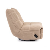 Fotoliu recliner otel negru textil ivoire Gitta 88.5x107x93.5 cm