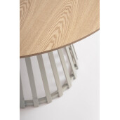 Masa rotunda otel taupe mdf natur Cillian 120x76 cm