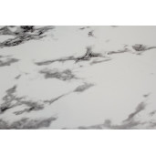 Consola cu blat sticla alb negru marmorat picioare fier Marble 135 cm x 40 cm x 80 h