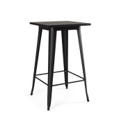 Masa bar otel negru Minnesota 60x60x103h