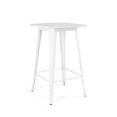 Masa bar otel alb vintage Minnesota 60x60x103h