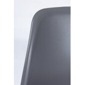 Scaun cu spatar policarbonat gri antracit Anastasia 51x55x83x46 cm