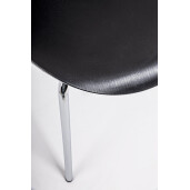 Scaun cu spatar policarbonat negru argintiu Tessa 50x50x82x46 cm