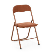 Set 6 scaune otel catifea portocalie Joy 45x44x79h