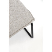 Fotoliu otel negru textil bejGalene 60x85.5x72 cm
