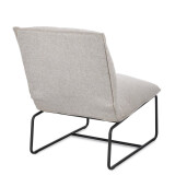 Fotoliu otel negru textil bejGalene 60x85.5x72 cm