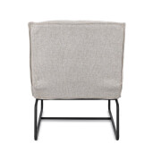 Fotoliu otel negru textil bejGalene 60x85.5x72 cm