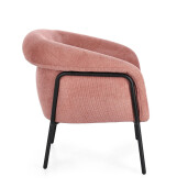 Fotoliu otel negru textil coral Camila 71x70x70.5 cm