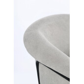 Fotoliu otel negru textil gri Camila 71x70x70.5 cm