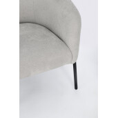 Fotoliu otel negru textil gri Camila 71x70x70.5 cm