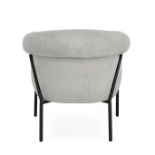Fotoliu otel negru textil gri Camila 71x70x70.5 cm