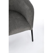 Fotoliu otel negru textil gri inchis Camila 71x70x70.5 cm