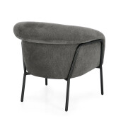 Fotoliu otel negru textil gri inchis Camila 71x70x70.5 cm