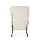 Fotoliu otel negru textil bej Ophelia 70x78.5x107 cm