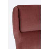Fotoliu otel negru textil rosu rust Ophelia 70x78.5x107 cm