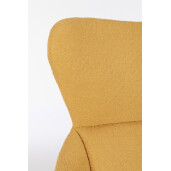 Fotoliu rotativ otel negru textil galben Hailey 75x80x110h