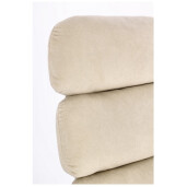 Fotoliu rotativ otel negru poliester crem Violante 76x86x106h