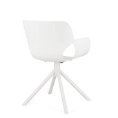 Scaun plastic otel alb Lennon 57x60x82.5h