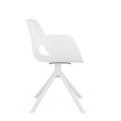 Scaun plastic otel alb Lennon 57x60x82.5h