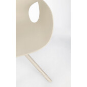 Scaun plastic otel bej Lennon 57x60x82.5h