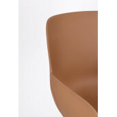 Scaun plastic otel caramel Lennon 57x60x82.5h