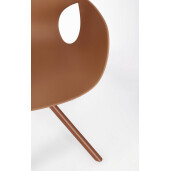 Scaun plastic otel caramel Lennon 57x60x82.5h