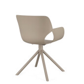 Scaun plastic otel gri Lennon 57x60x82.5h