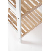 Raft pardoseala mdf alb bambus natur Brooklyn 34x33x110 cm