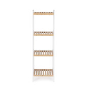Raft pardoseala mdf alb bambus natur Brooklyn 34x33x110 cm