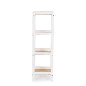 Raft pardoseala mdf alb bambus natur Brooklyn 34x33x110 cm