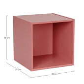 Raft lemn mdf roz 35x35x35 cm