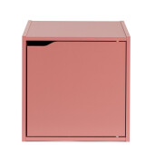 Raft lemn mdf roz Cube 35x35x35 cm
