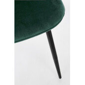 Set 4 scaune negru verde Irelia 44x53x84h