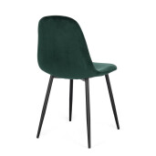 Set 4 scaune negru verde Irelia 44x53x84h
