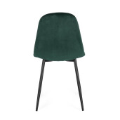 Set 4 scaune negru verde Irelia 44x53x84h