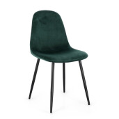 Set 4 scaune negru verde Irelia 44x53x84h