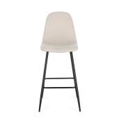 Set 4 scaune bar negru bej Irelia 44x53x112h
