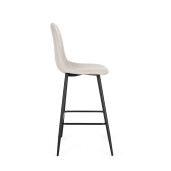 Set 4 scaune bar negru bej Irelia 44x53x112h