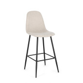 Set 4 scaune bar negru bej Irelia 44x53x112h