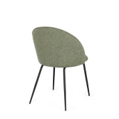 Set 4 scaune negru verde Tanya 51x54x77h