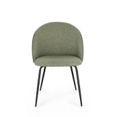 Set 4 scaune negru verde Tanya 51x54x77h