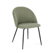 Set 4 scaune negru verde Tanya 51x54x77h