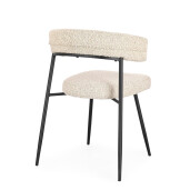 Set 4 scaune negru ivoire Amaia 59x53x80h