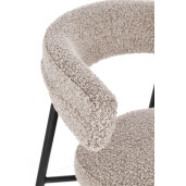 Set 4 scaune negru smoke Amaia 59x53x80h