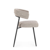 Set 4 scaune negru smoke Amaia 59x53x80h