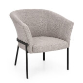 Fotoliu otel negru textil gri Puka 70x71x78 cm