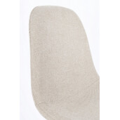 Set 4 scaune bar textil bej otel negru Irelia 44x53x102h