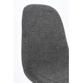 Set 4 scaune bar textil gri otel negru Irelia 44x53x102h