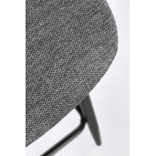 Set 4 scaune bar textil gri otel negru Irelia 44x53x102h